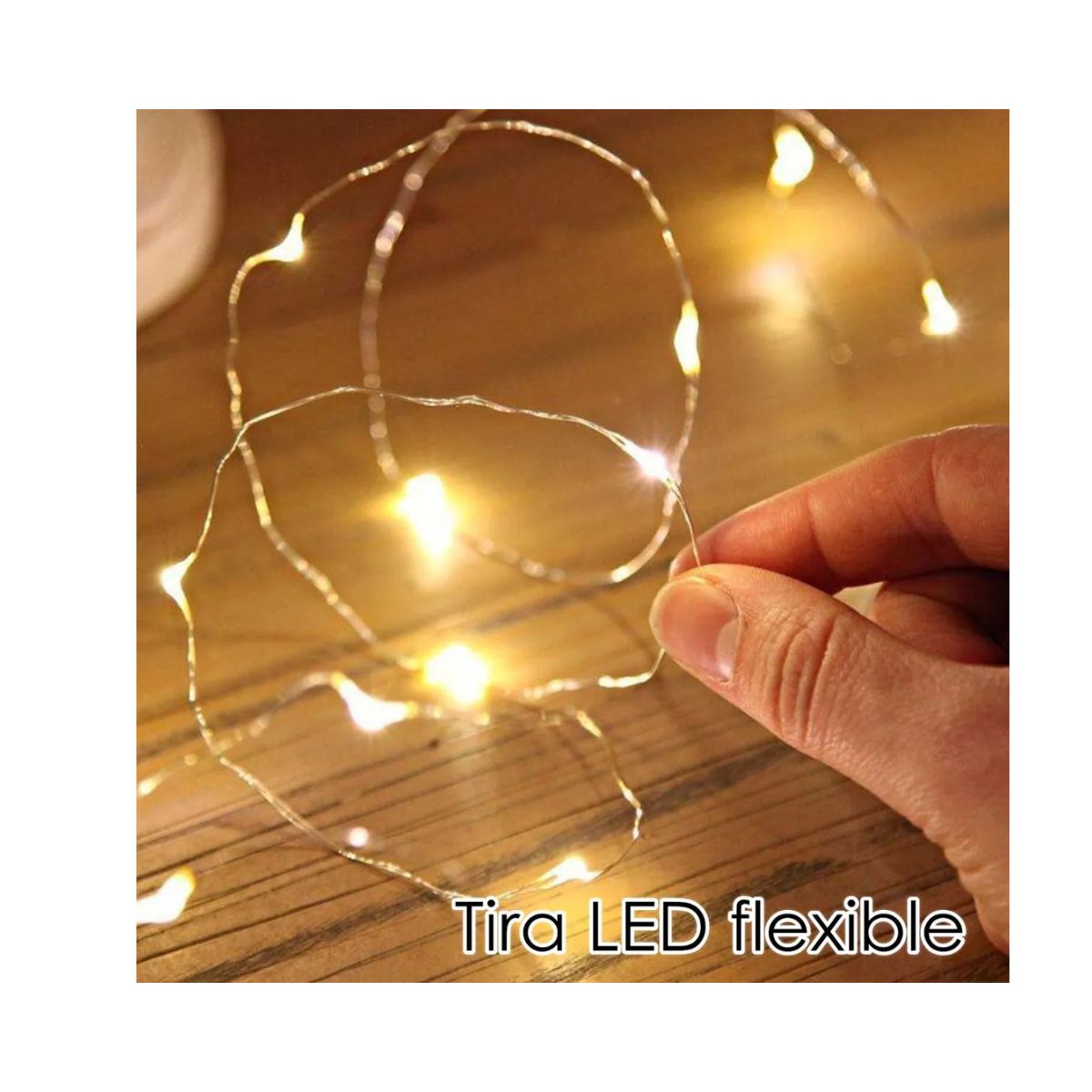 Cadena De 3 Metros Luces Led Decorativas Paquete De 10 Luces blanco