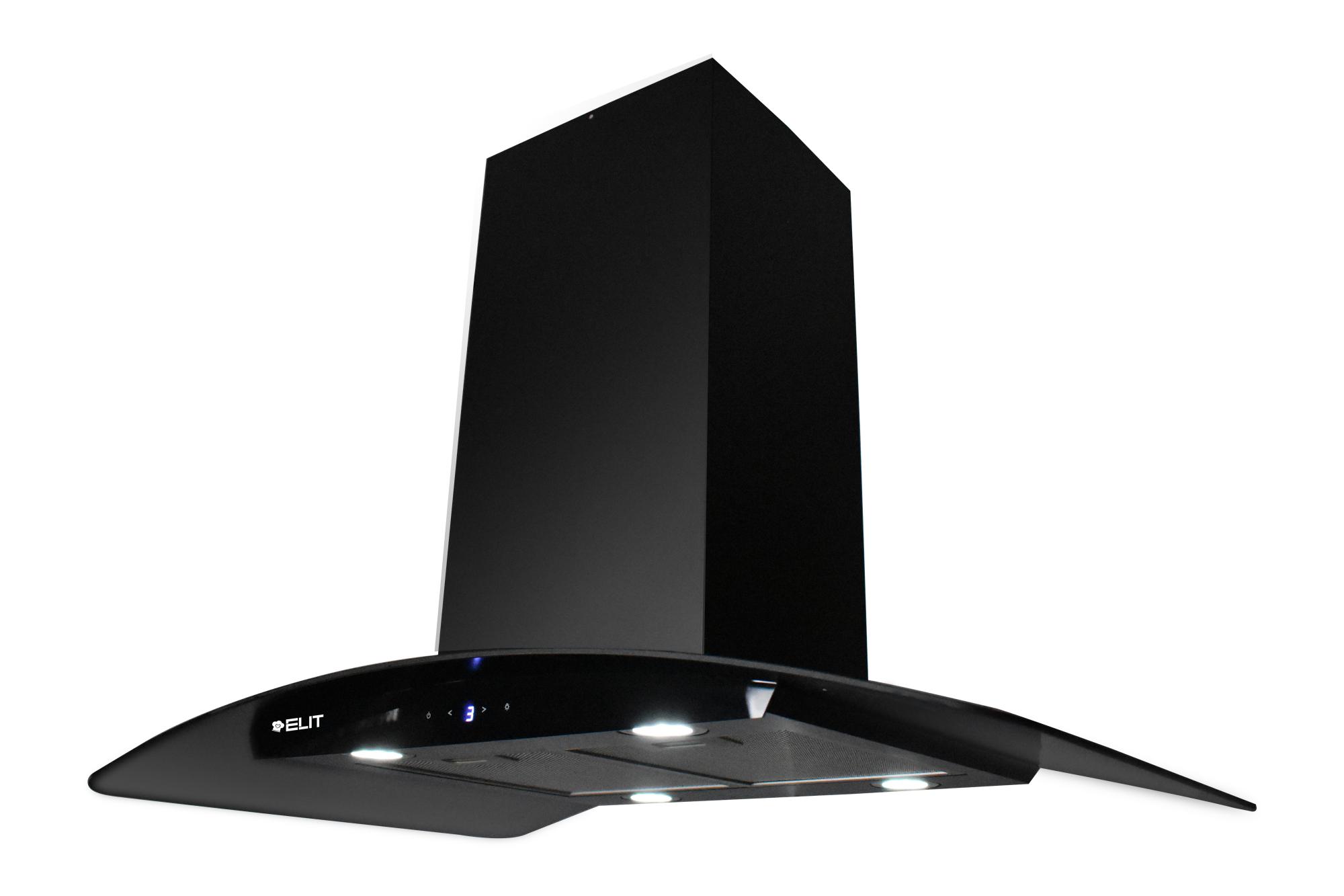 Campana purificadora de isla Black King 90 cm Touch Screen