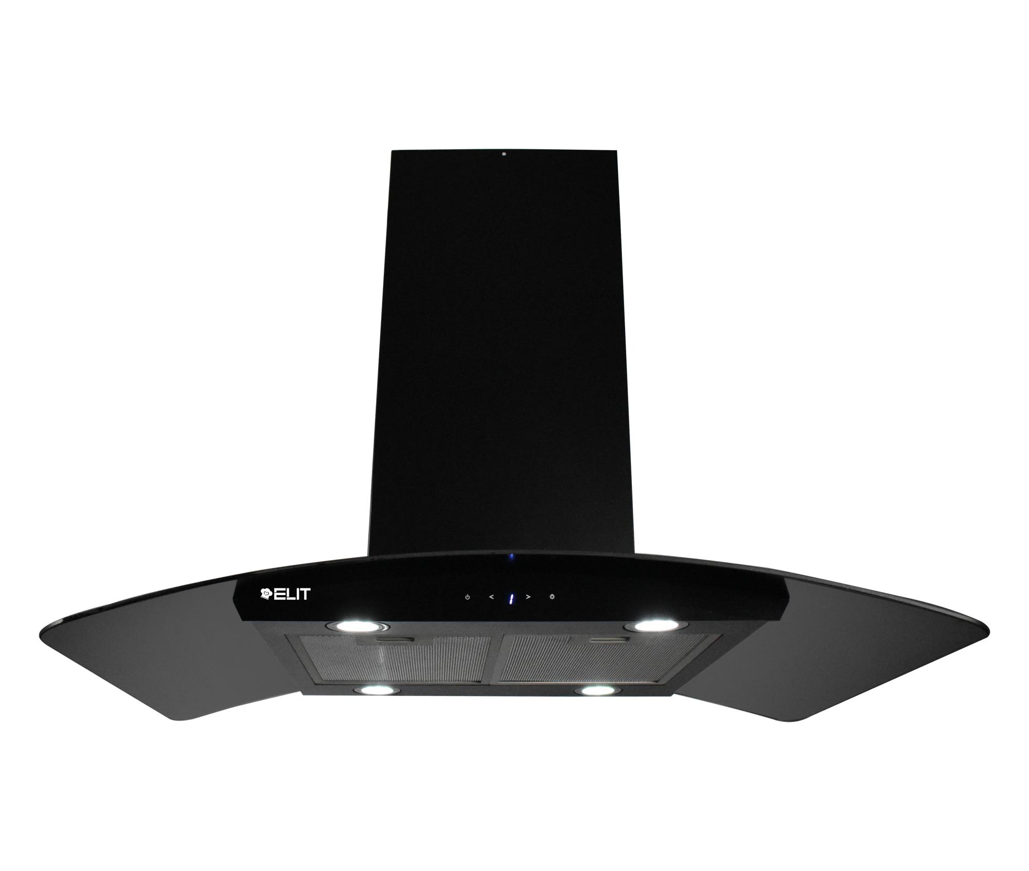 Campana purificadora de isla Black King 90 cm Touch Screen