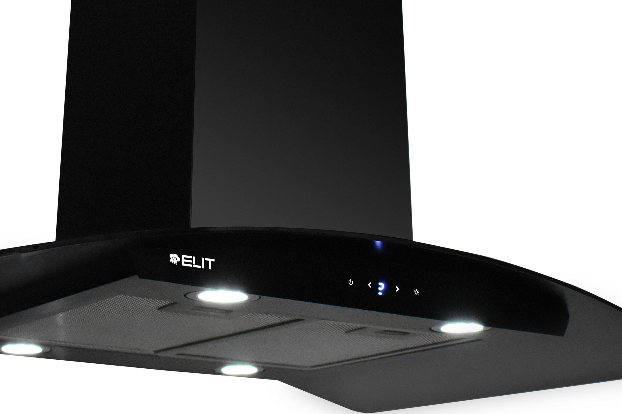 Campana purificadora de isla Black King 90 cm Touch Screen