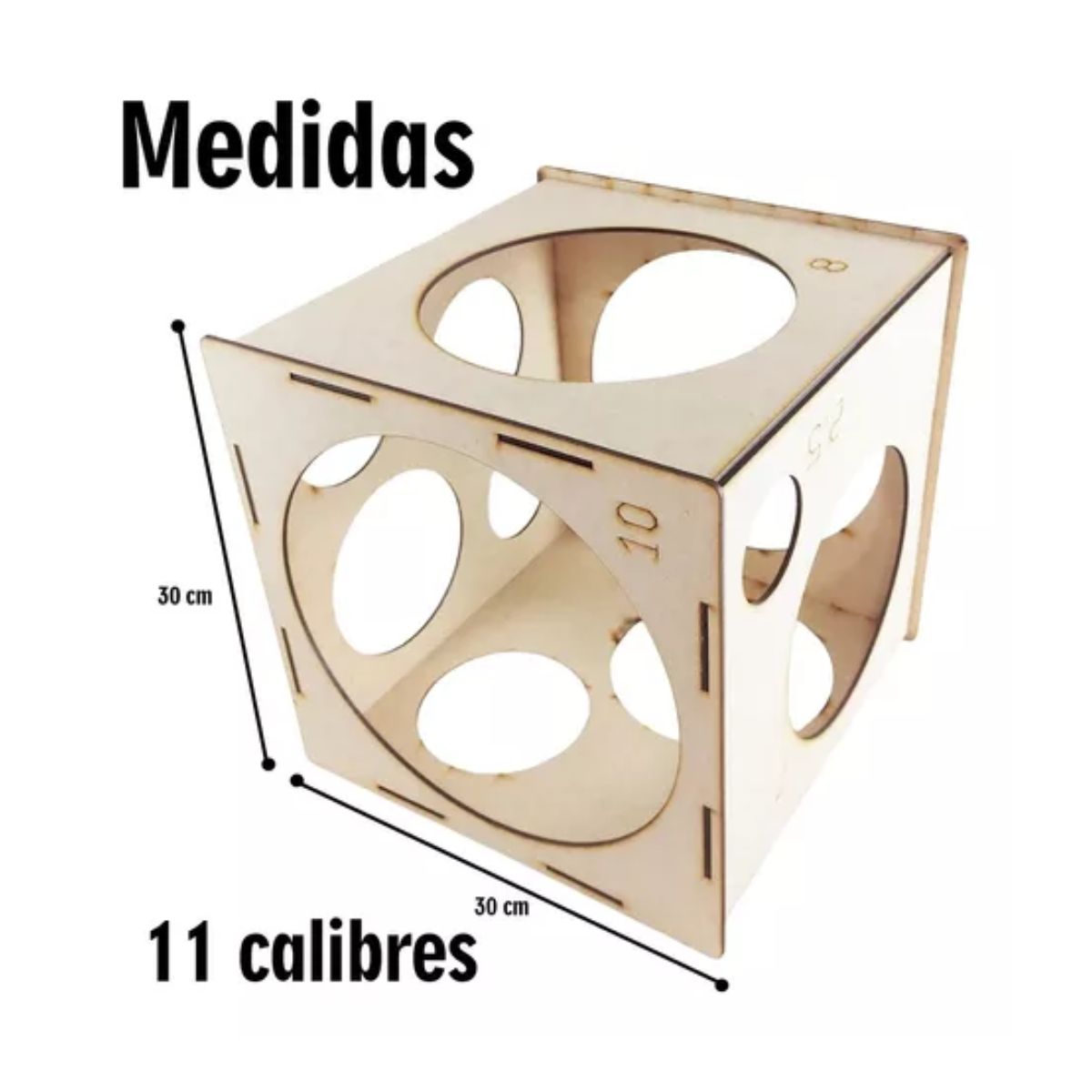 Calibrador De Globos Mdf 11 Medidas Económico Mejor Precio