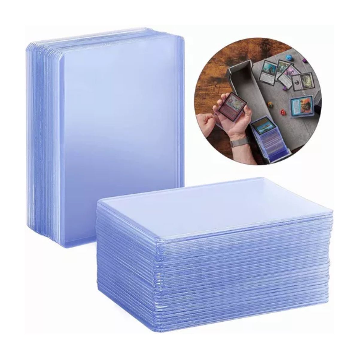 Caja Micas Rigidas 50 Piezas Para Yugioh, Pokemon Y Más 