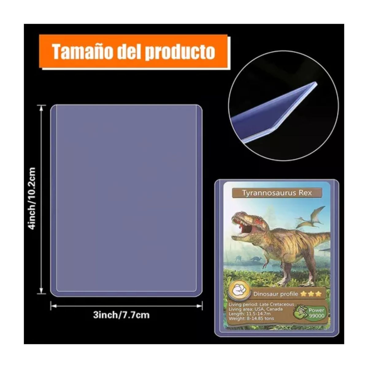 Caja Micas Rigidas 50 Piezas Para Yugioh, Pokemon Y Más 