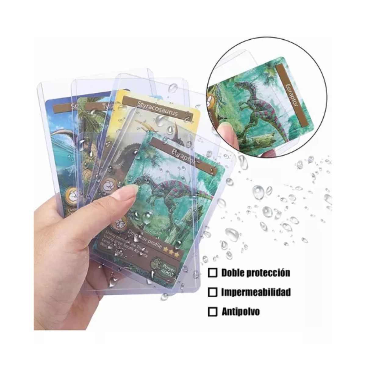 Caja Micas Rigidas 50 Piezas Para Yugioh, Pokemon Y Más 