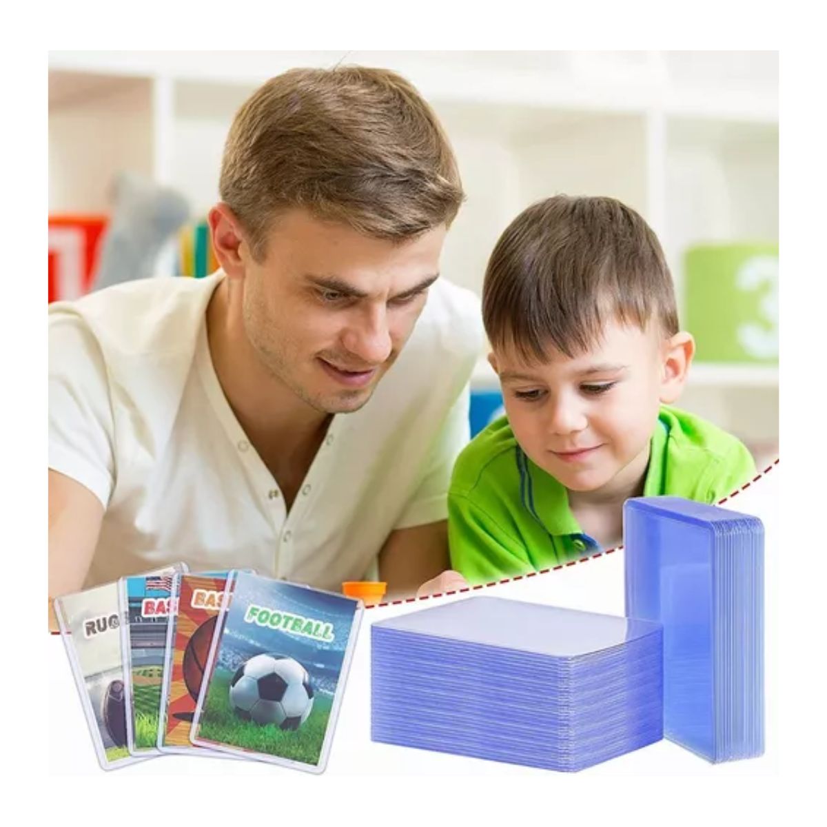 Caja Micas Rigidas 50 Piezas Para Yugioh, Pokemon Y Más 