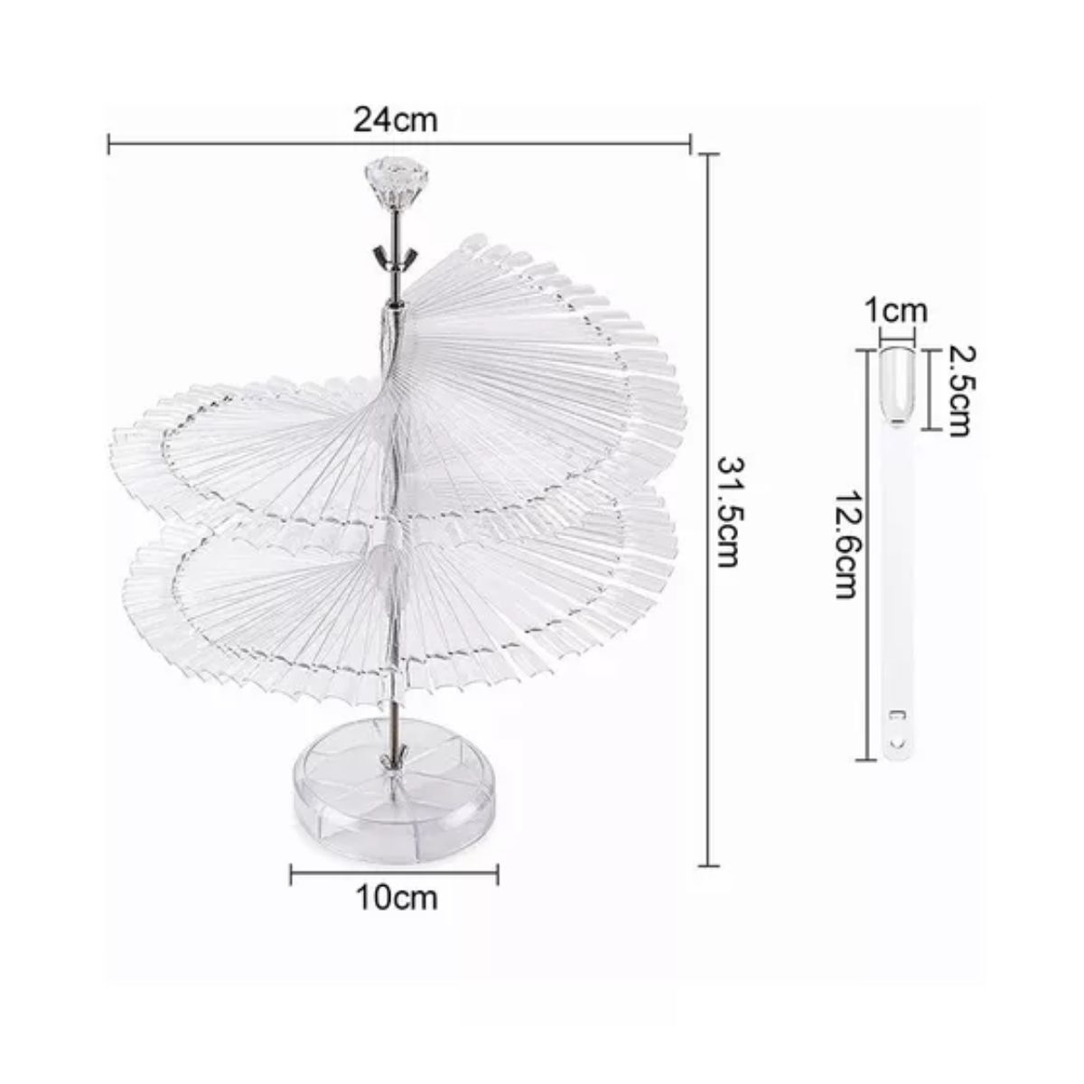 120 Pzs Exhibidor Muestrario Giratorio De Esmaltes Y Uñas