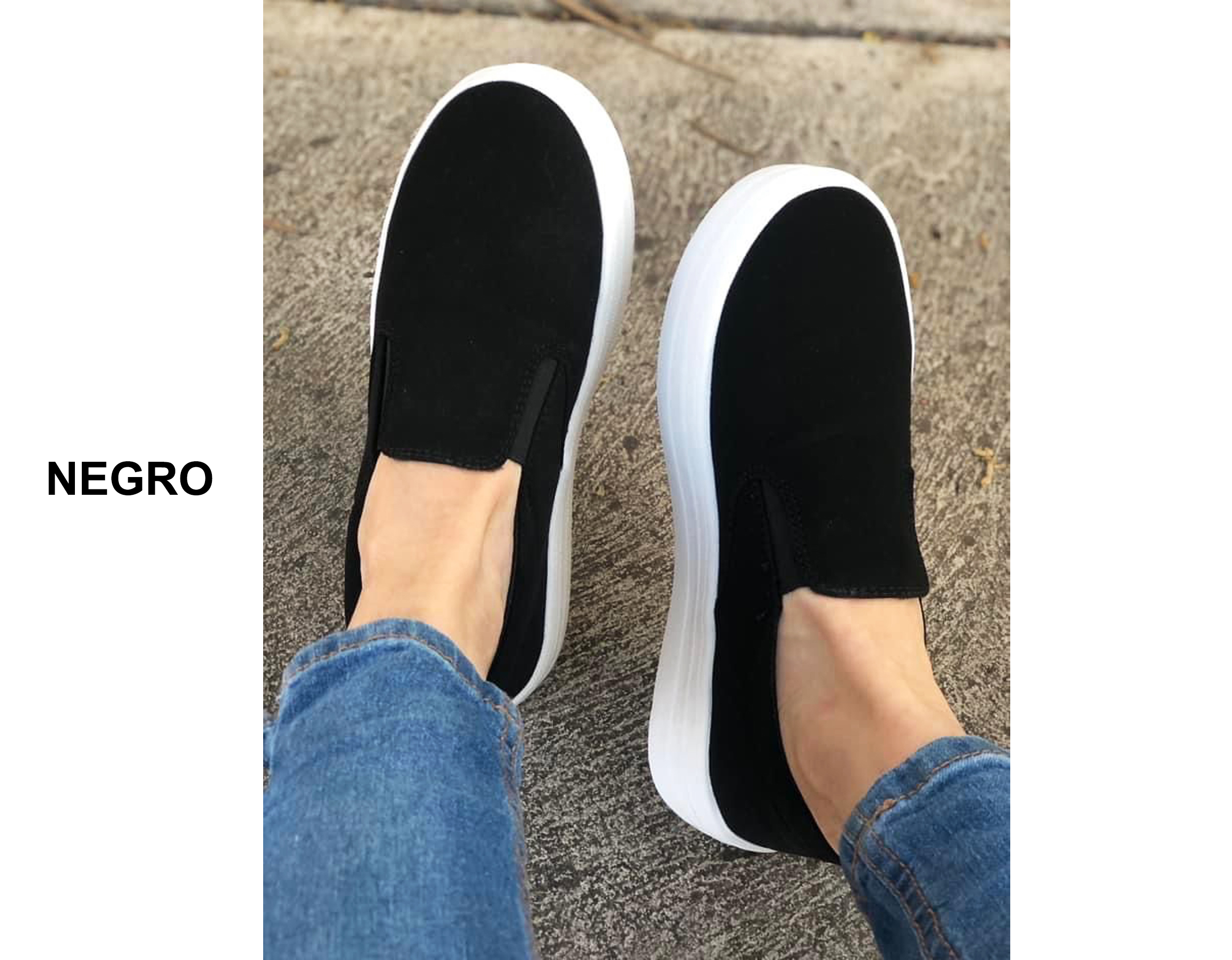 TENIS SLIP ON PARA MUJER MARCA PAVIMX MOD.504