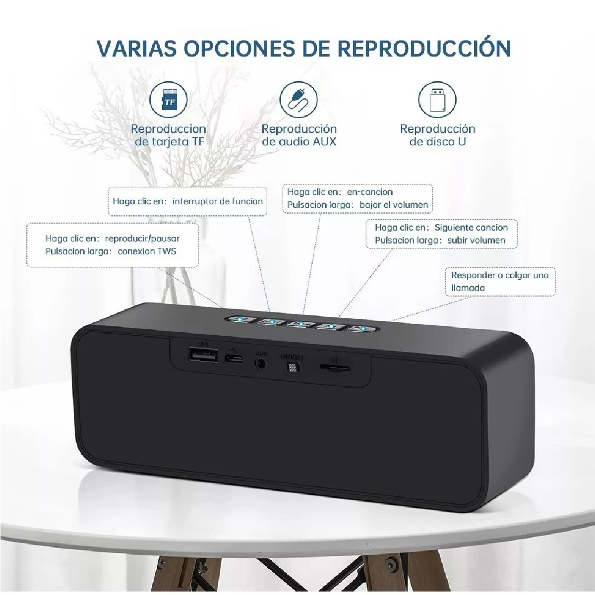 Bocinas De Bluetooth Portatil Mini Bocina Usb Subwoofer