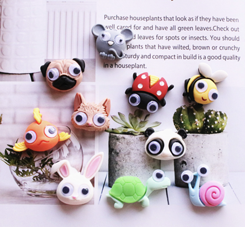 1000 pzas Ojos Móviles Blanco Negro para Manualidades Muñecas, Ojos Saltones Negros con Movimientos 6mm