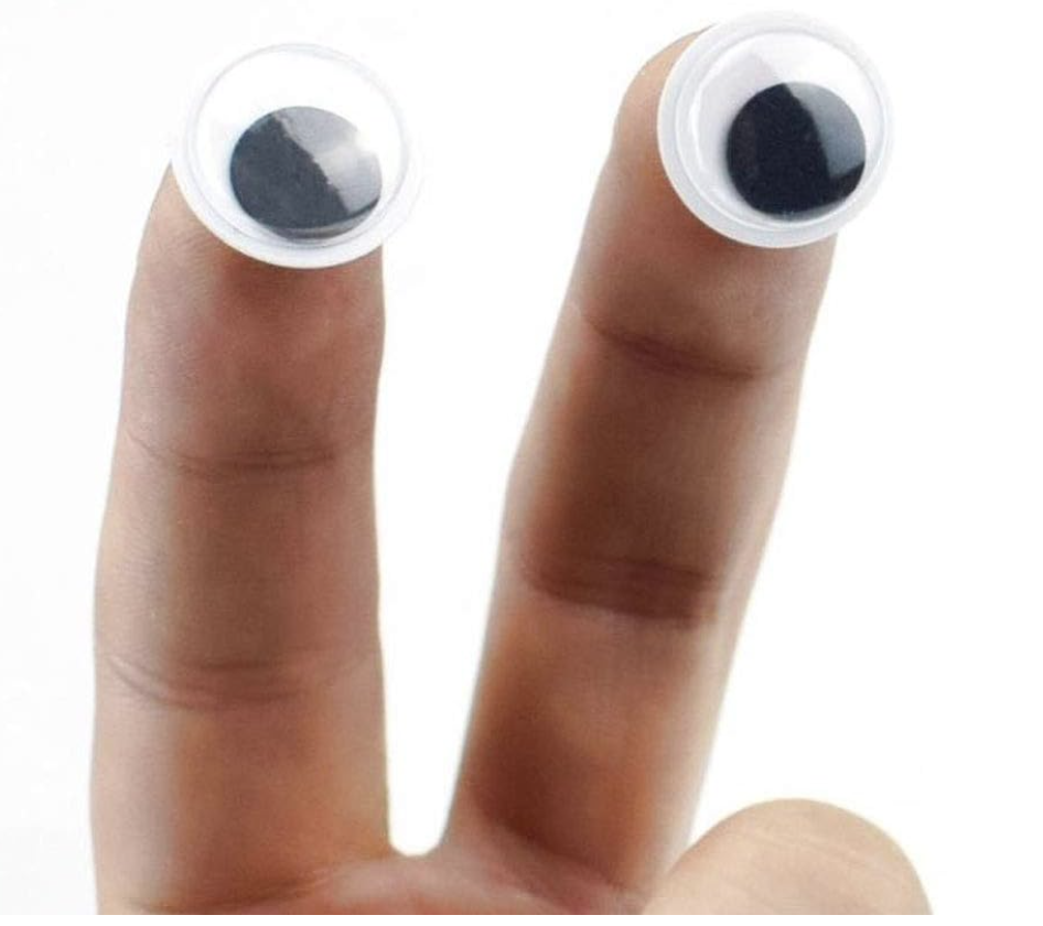 1000 pzas Ojos Móviles Blanco Negro para Manualidades Muñecas, Ojos Saltones Negros con Movimientos 15mm