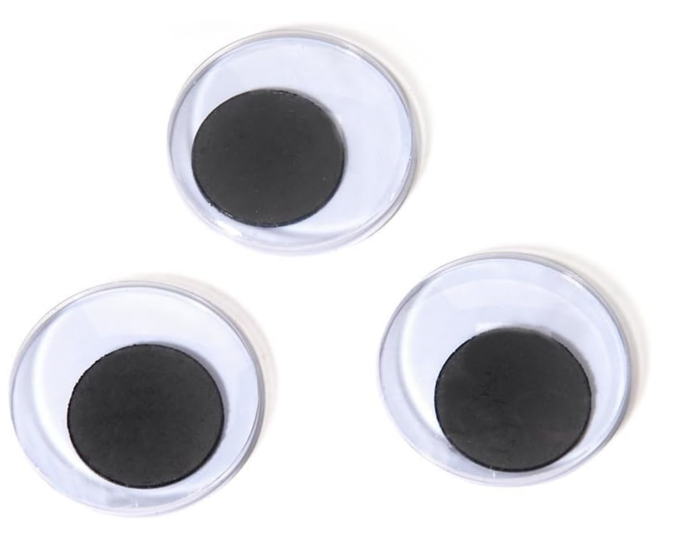1000 pzas Ojos Móviles Blanco Negro para Manualidades Muñecas, Ojos Saltones Negros con Movimientos 18mm
