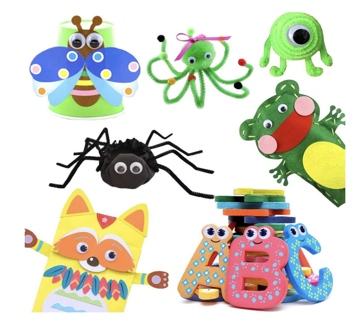 1000 pzas Ojos Móviles Blanco Negro para Manualidades Muñecas, Ojos Saltones Negros con Movimientos 20 mm