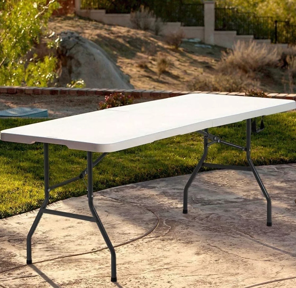 Mesa Plegable De Plástico Portátil De Jardín Tipo Portafolio