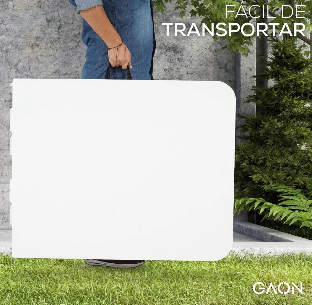 Mesa Plegable De Plástico Portátil De Jardín Tipo Portafolio