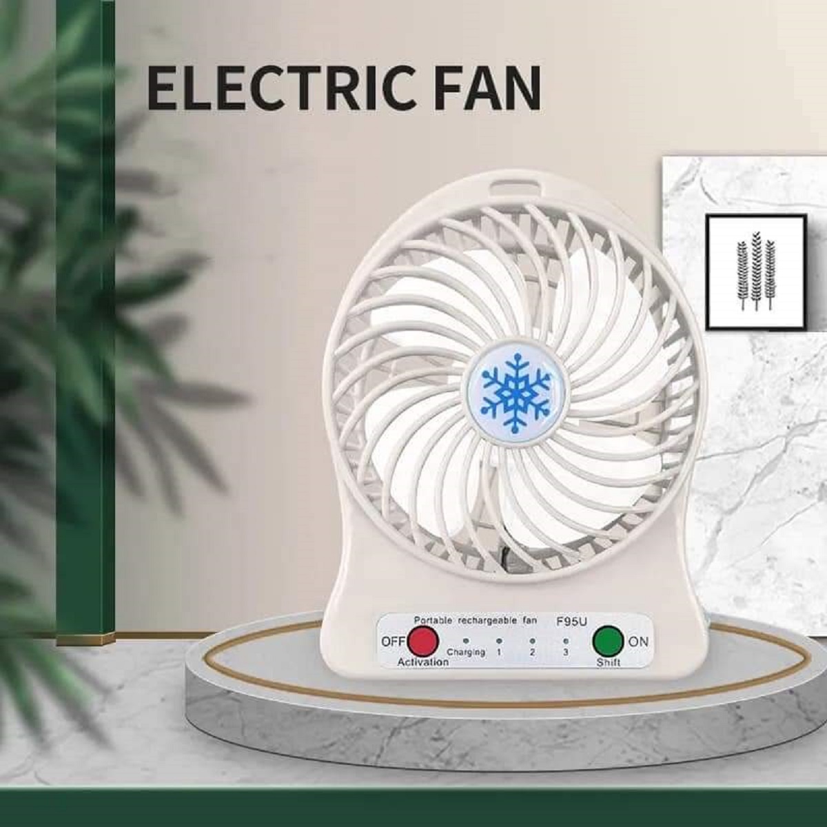 Ventilador Mini Portátil de Escritorio 3 Velocidades