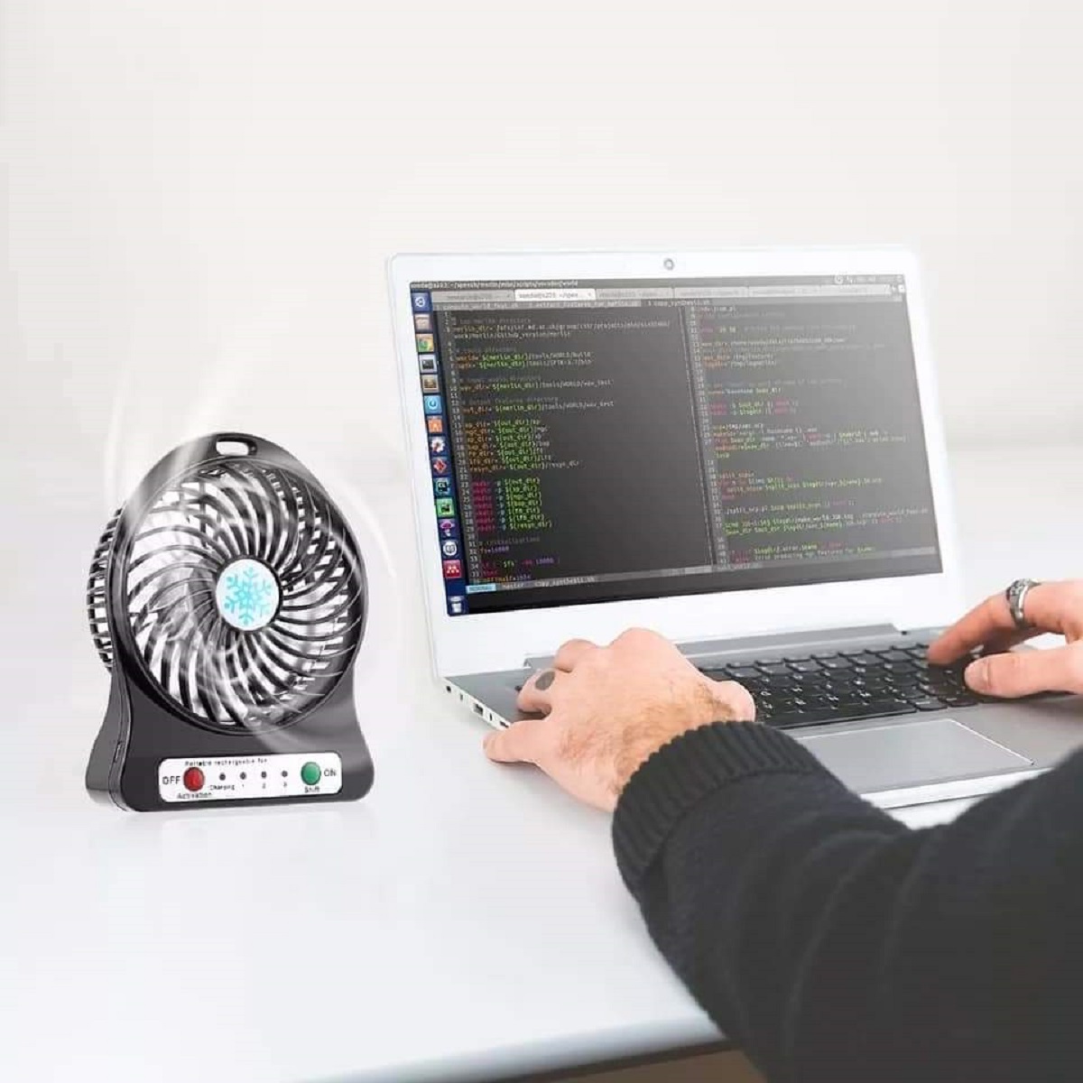 Ventilador Mini Portátil de Escritorio 3 Velocidades