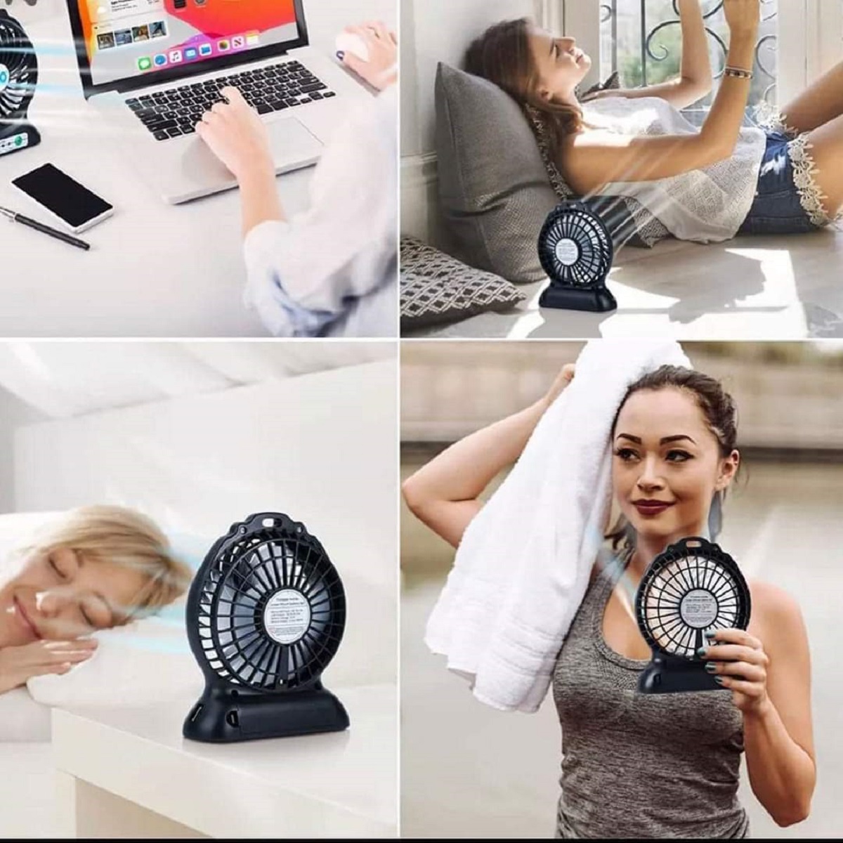 Ventilador Mini Portátil de Escritorio 3 Velocidades