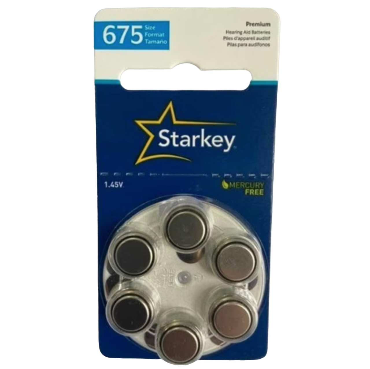 Bateria Auditiva Starkey 675 Azul con 6 unidades