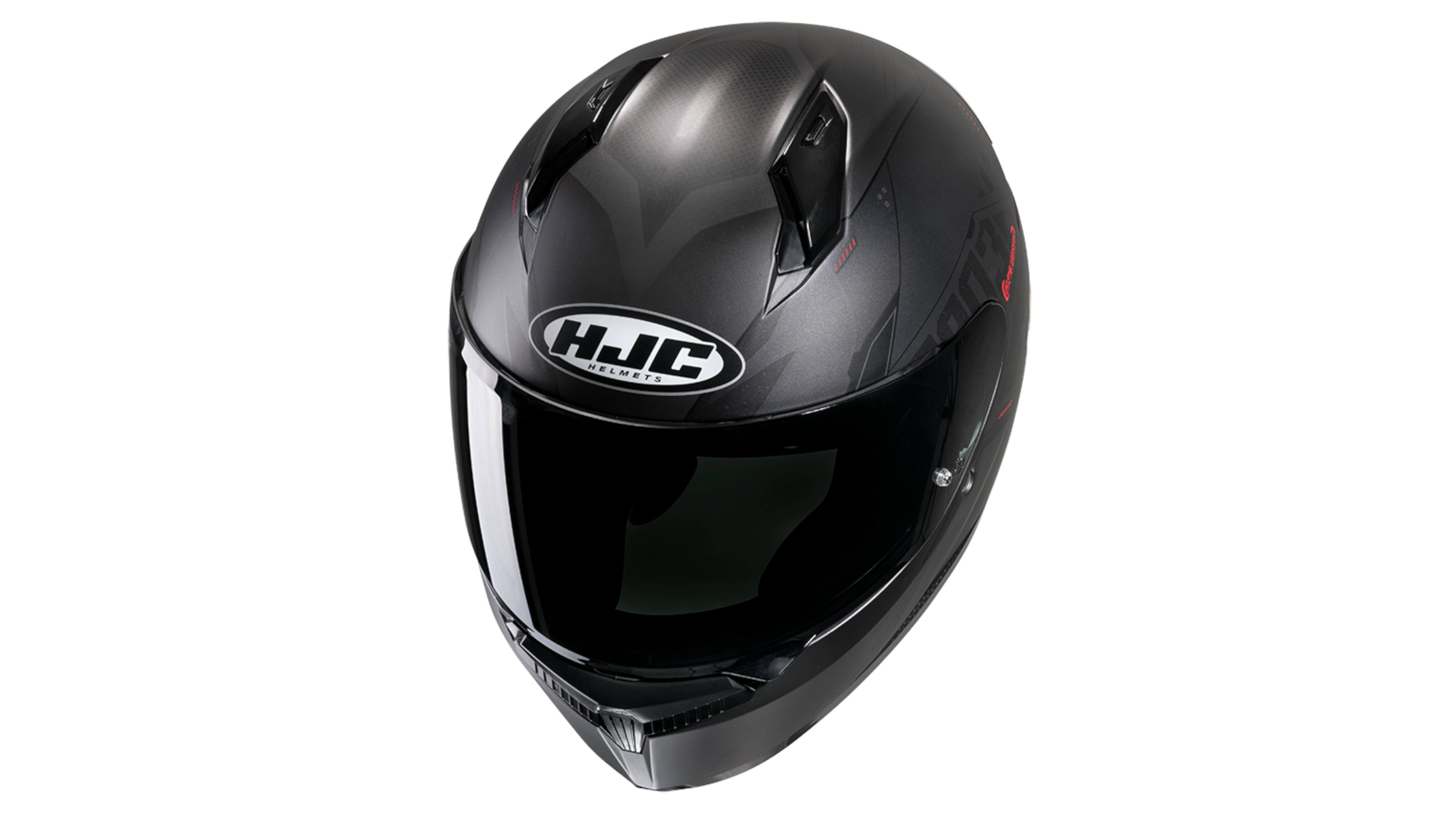CASCO HJC INKA C10 GRIS/ROJO CERRADO PARA MOTO CERTIFICADO ECE R22-06