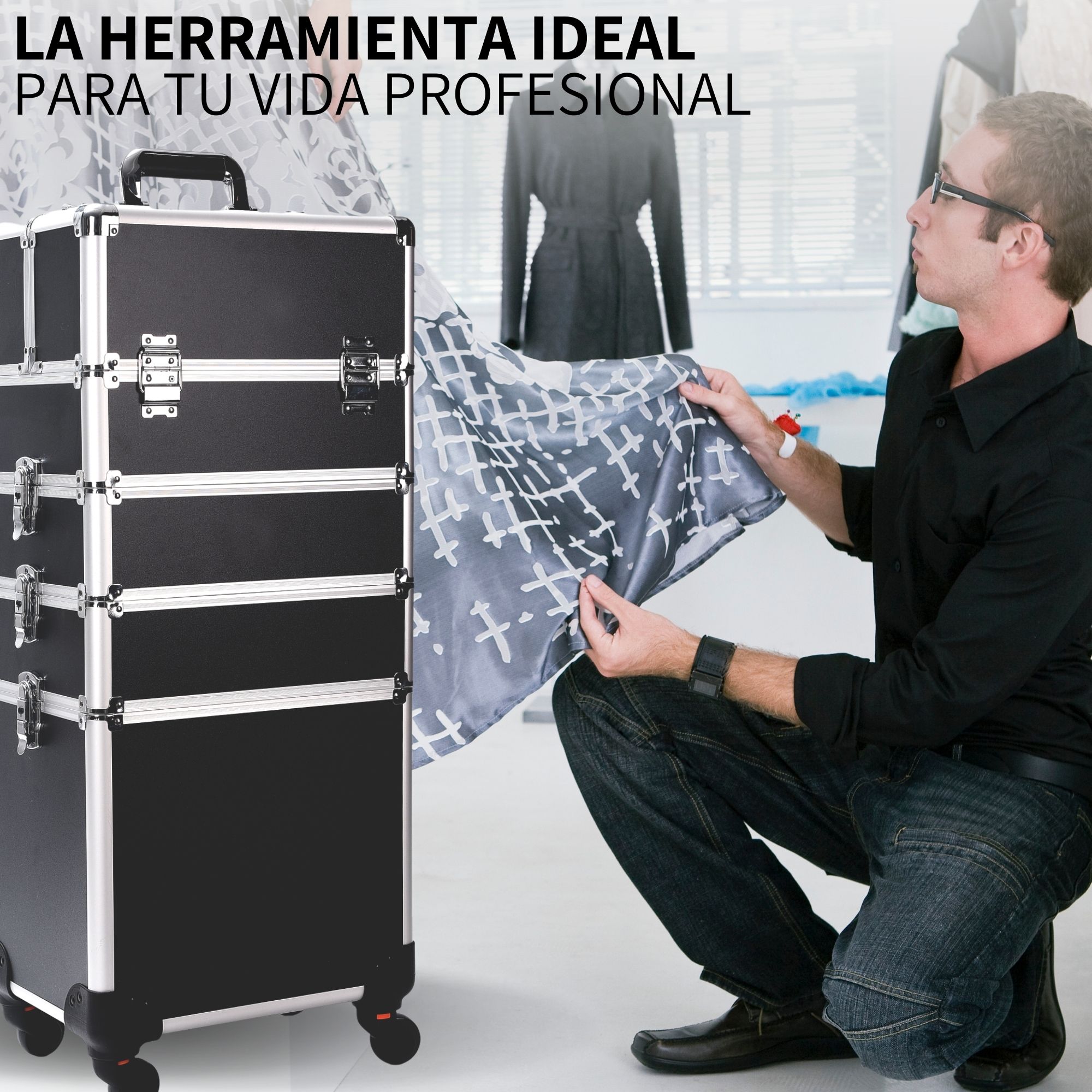 Cosmetiquera Profesional Maletín 4 En 1 Maquillaje Estilista