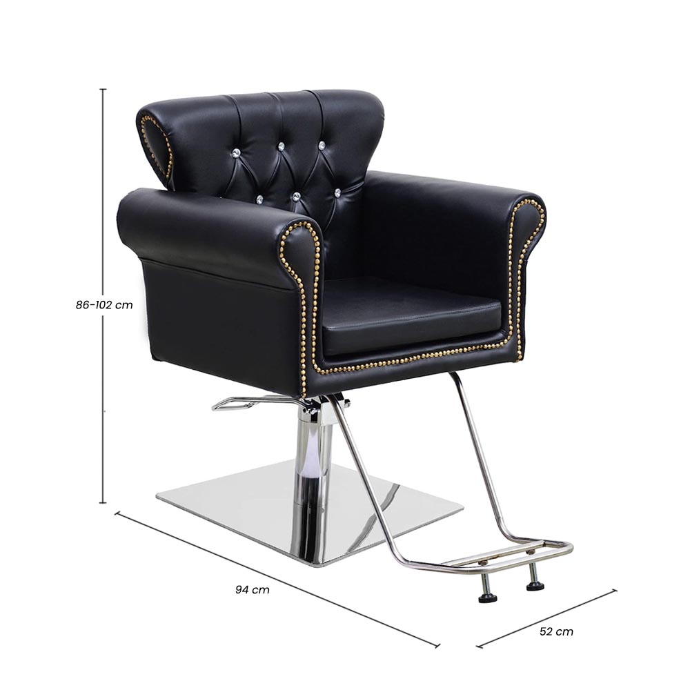 Silla Estética Vintage Salón belleza Clásica Vanlig Color Negro