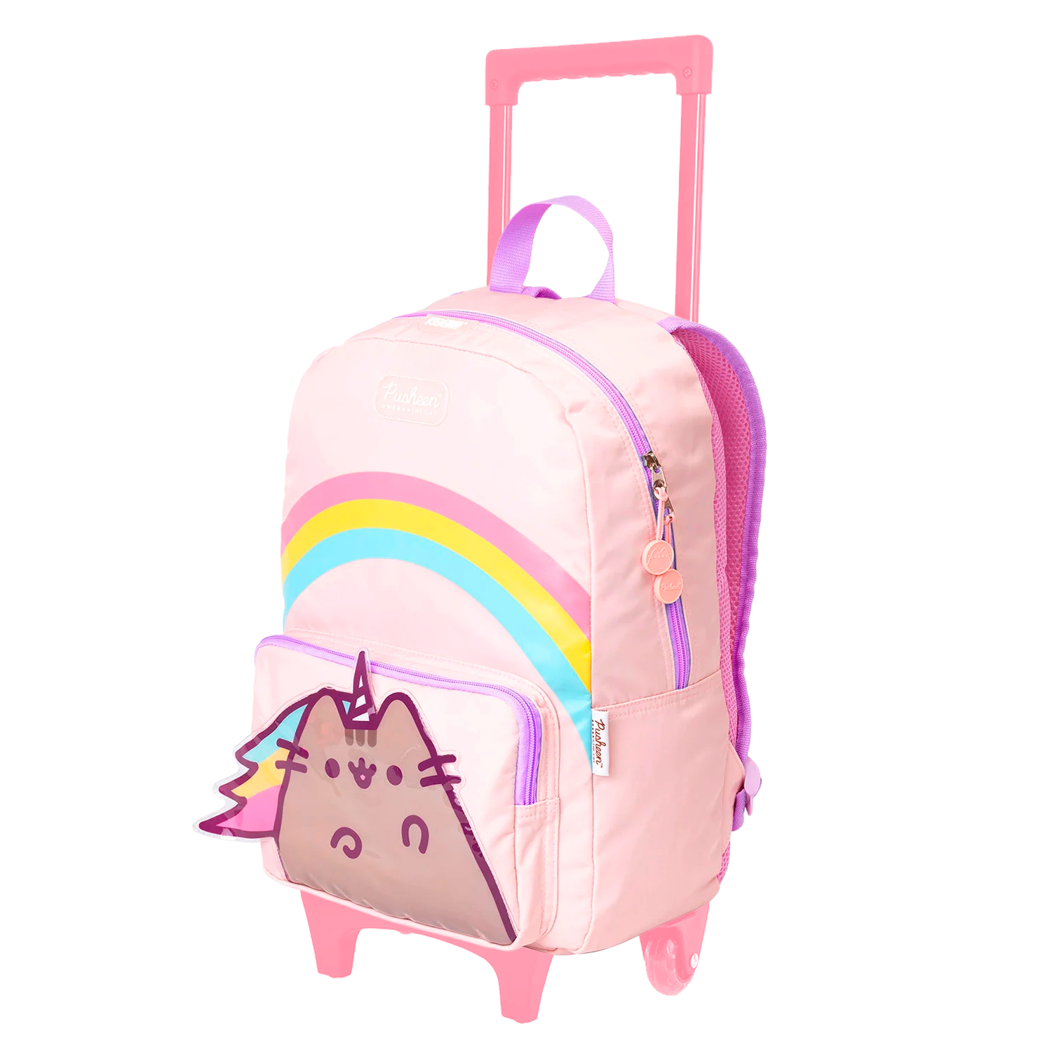 Mochila De Carrito Gato Pusheen The Cat Unicornio Pusheenicornio Con Ruedas Carro Rosa