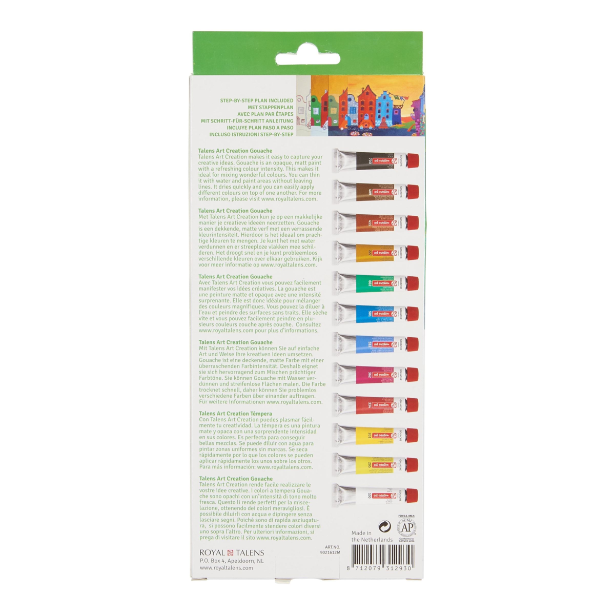 Set De Pinturas Gouache Art Creation 12 Colores 12ml C/u