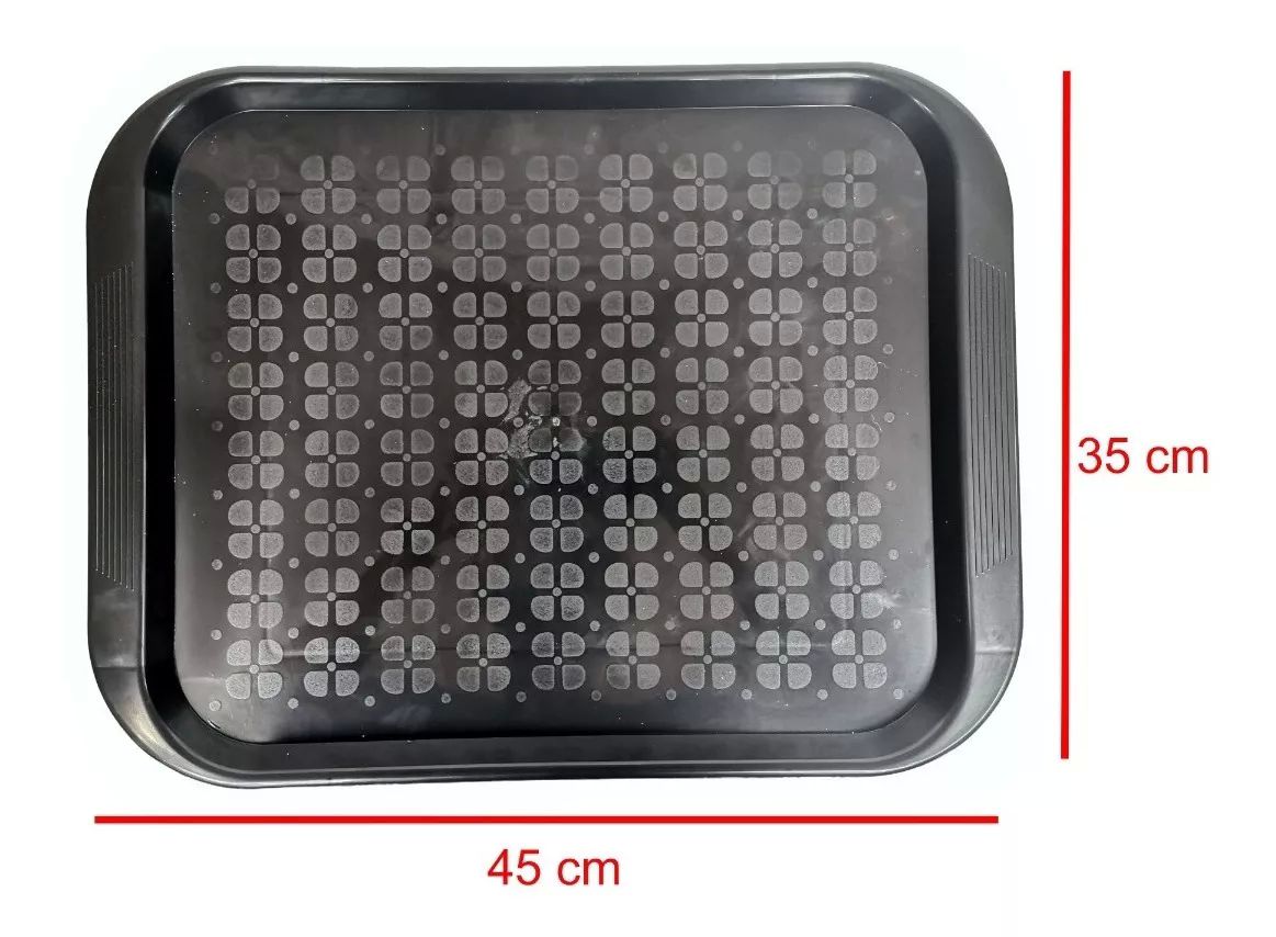 Charolas Restauranteras de Plástico 45x35cm Bandeja 7 Piezas