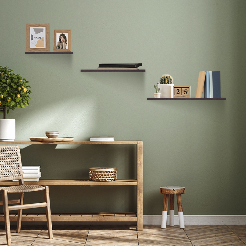 Set de Repisas Flotantes de Madera 3 Piezas de Diferente Tamaño 30-40-50cm