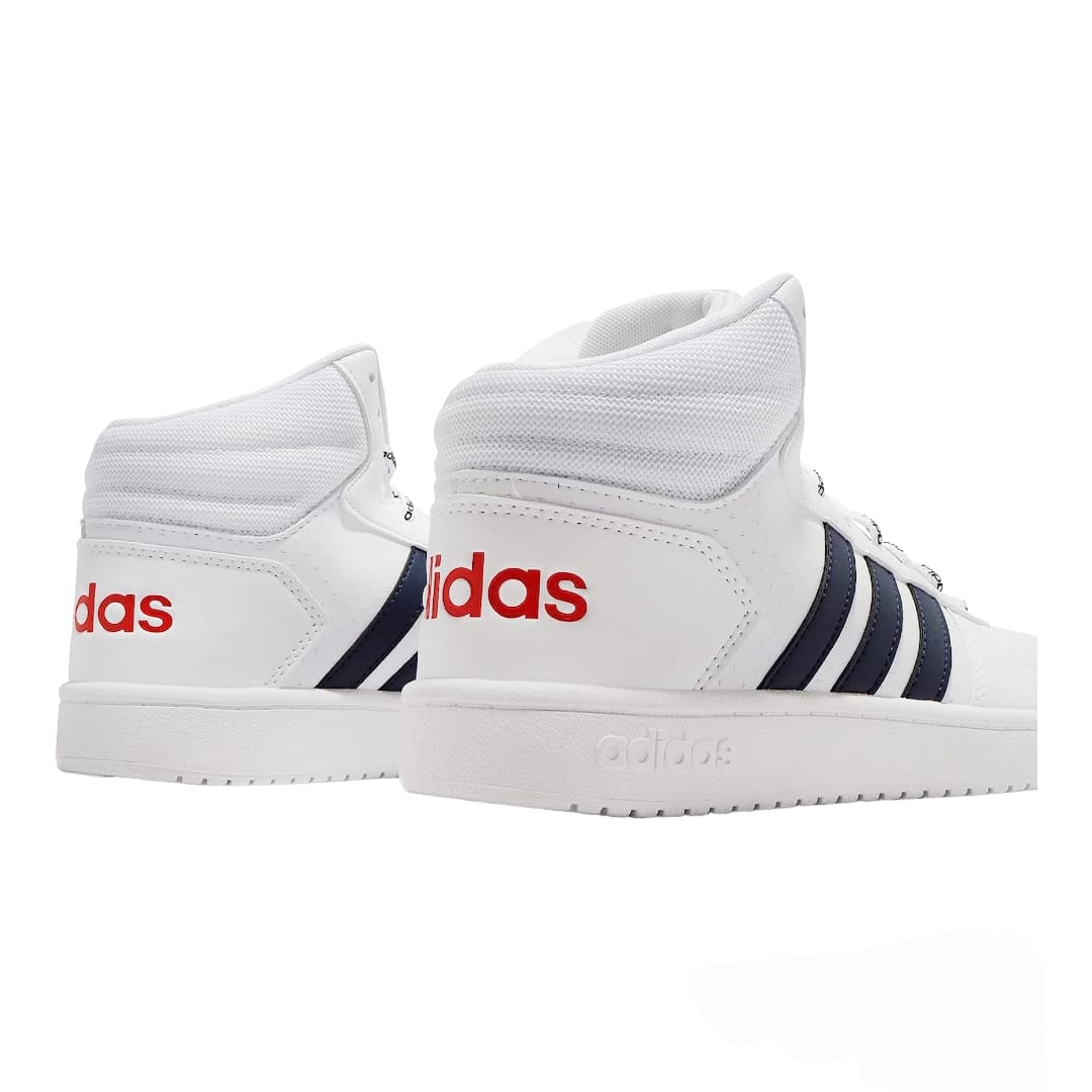 Tenis Adidas Hoops 2.0 Mid Blanco Hombre Fy8616