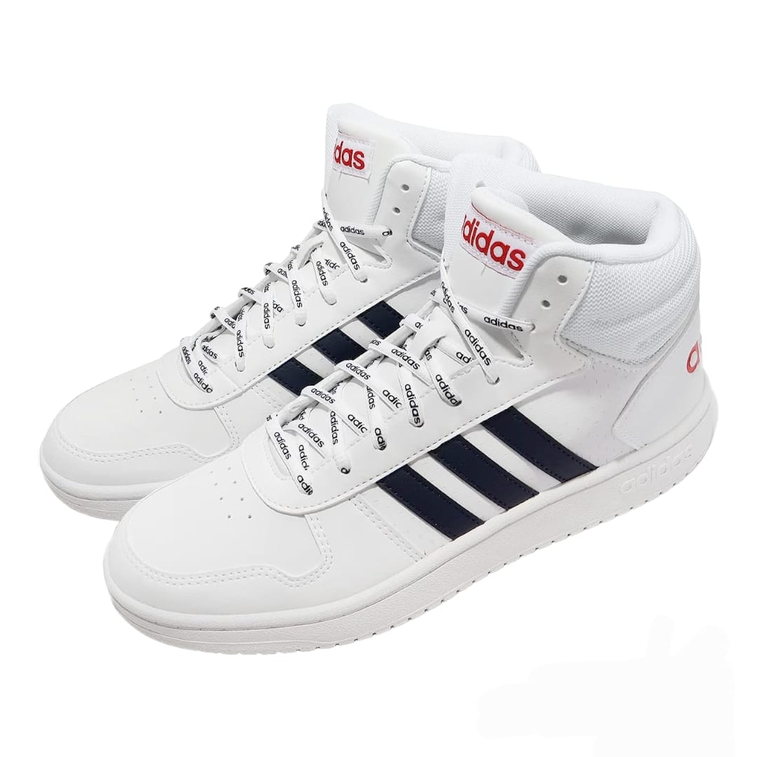 Tenis Adidas Hoops 2.0 Mid Blanco Hombre Fy8616