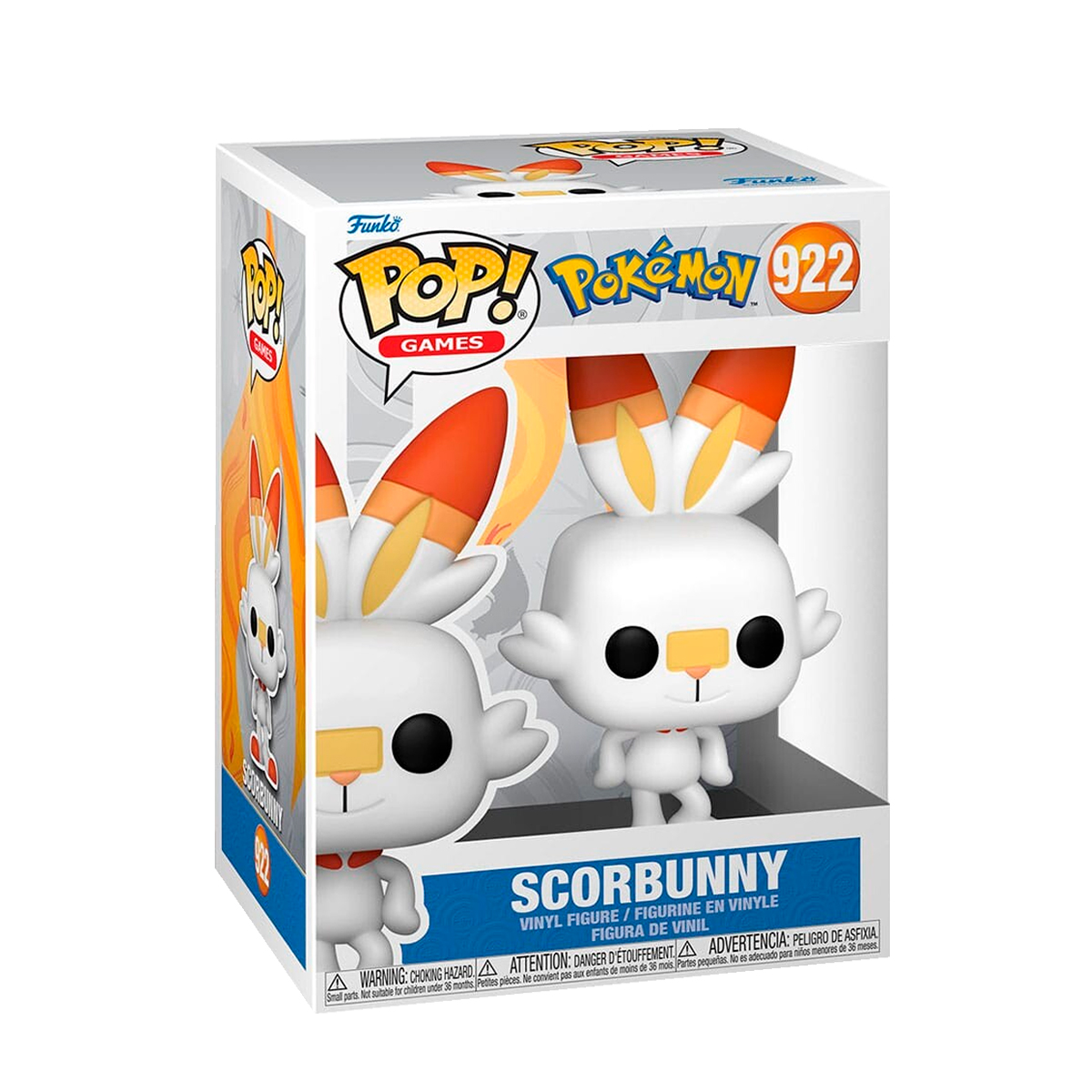 Funko Pop Scorbunny #922 Pokedex 813 Pokemon Videojuego Anime Figura Original