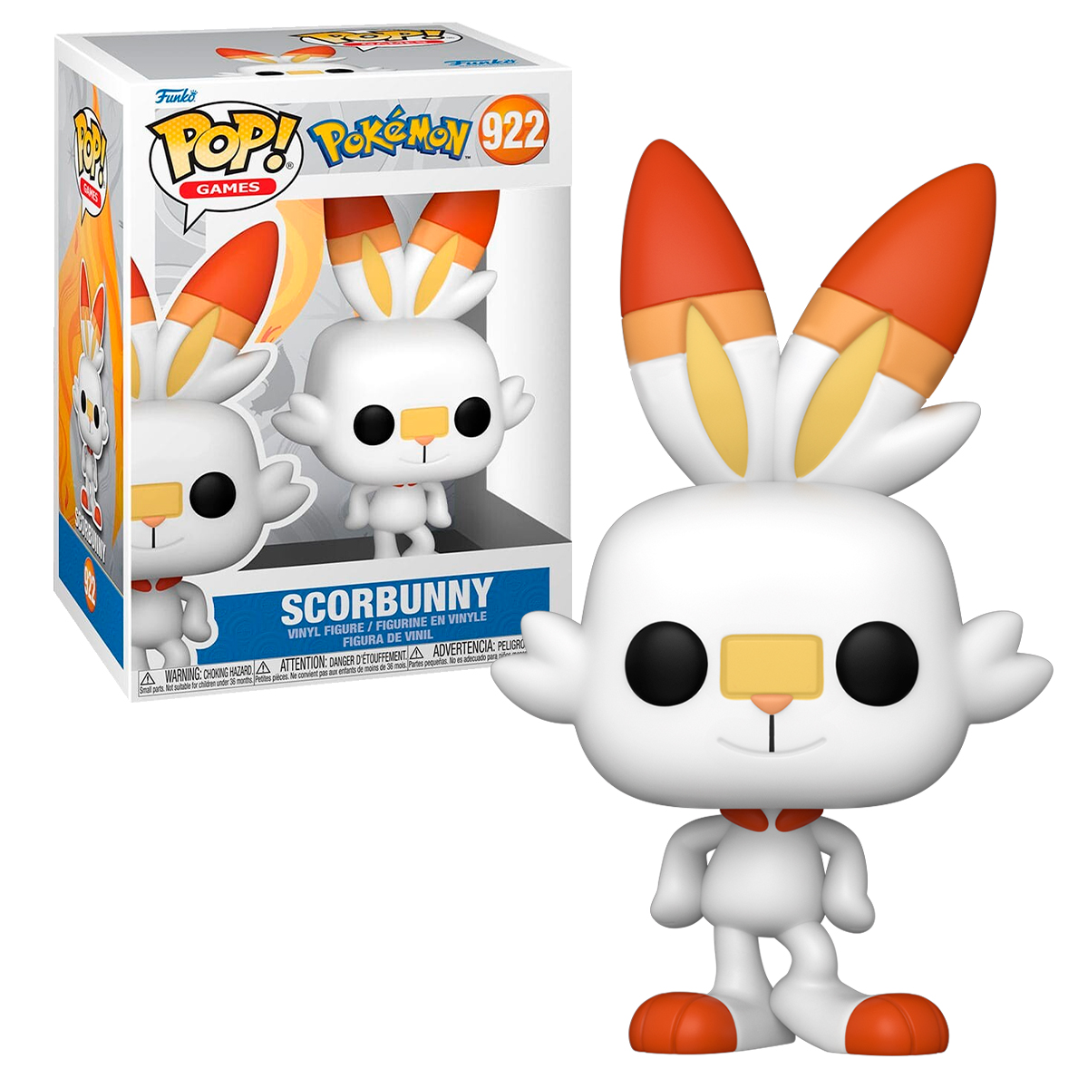 Funko Pop Scorbunny #922 Pokedex 813 Pokemon Videojuego Anime Figura Original
