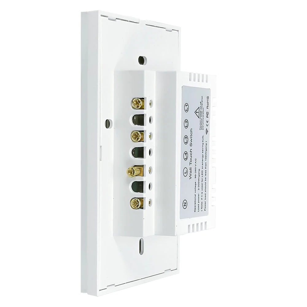 Interruptor Apagador Inteligente Wifi con 2 Botones de Contacto Double Touch en Elegante Cristal Templado Compatible con Asistentes Alexa y Google / Master / IOT-WLSWITCH2