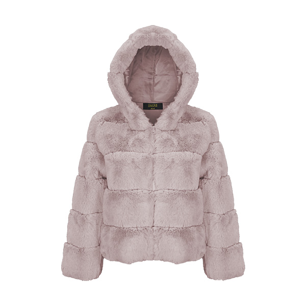 Chamarra  para dama Modelo Lidia Corta von peluche forrado de la parte de adentro 