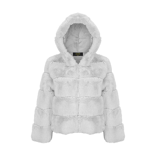 Chamarra  para dama Modelo Lidia Corta von peluche forrado de la parte de adentro 