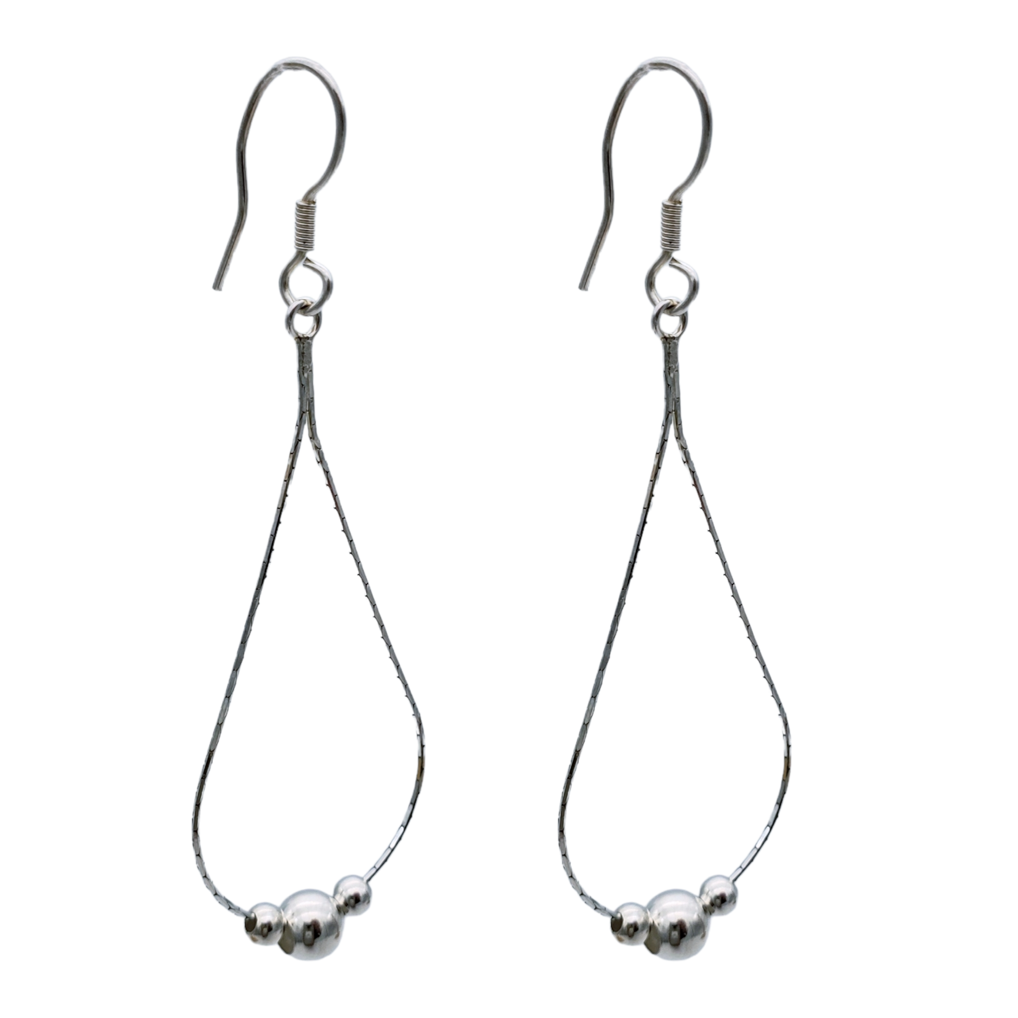 Aretes largos colgantes en plata ley 925 cadena gota