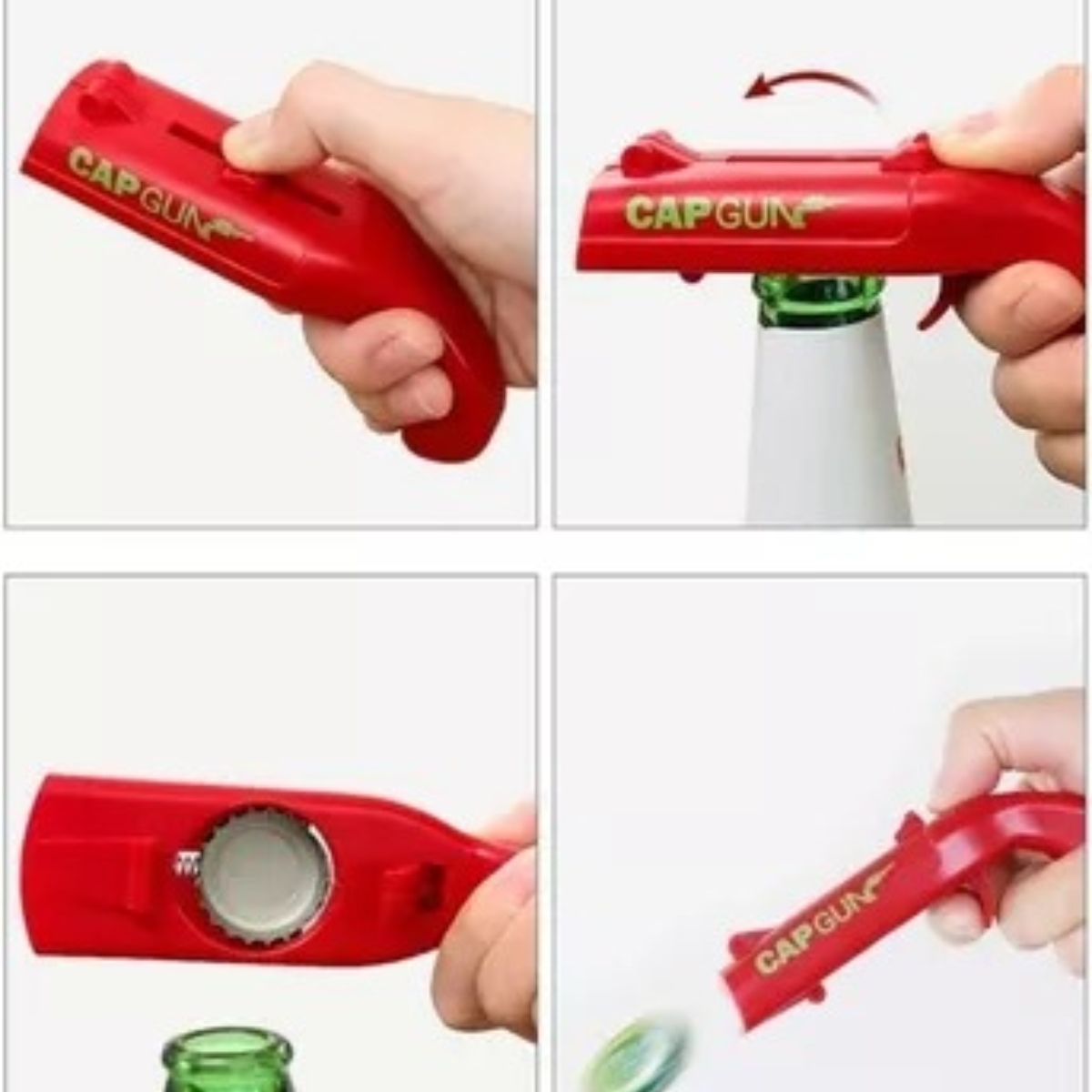 Destapador De Botellas 2 Piezas; Lanzador De Tapas Y Fichas