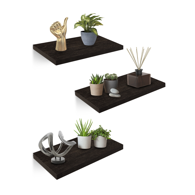Repisas Flotantes de Madera 3 Piezas de 30x15 cm