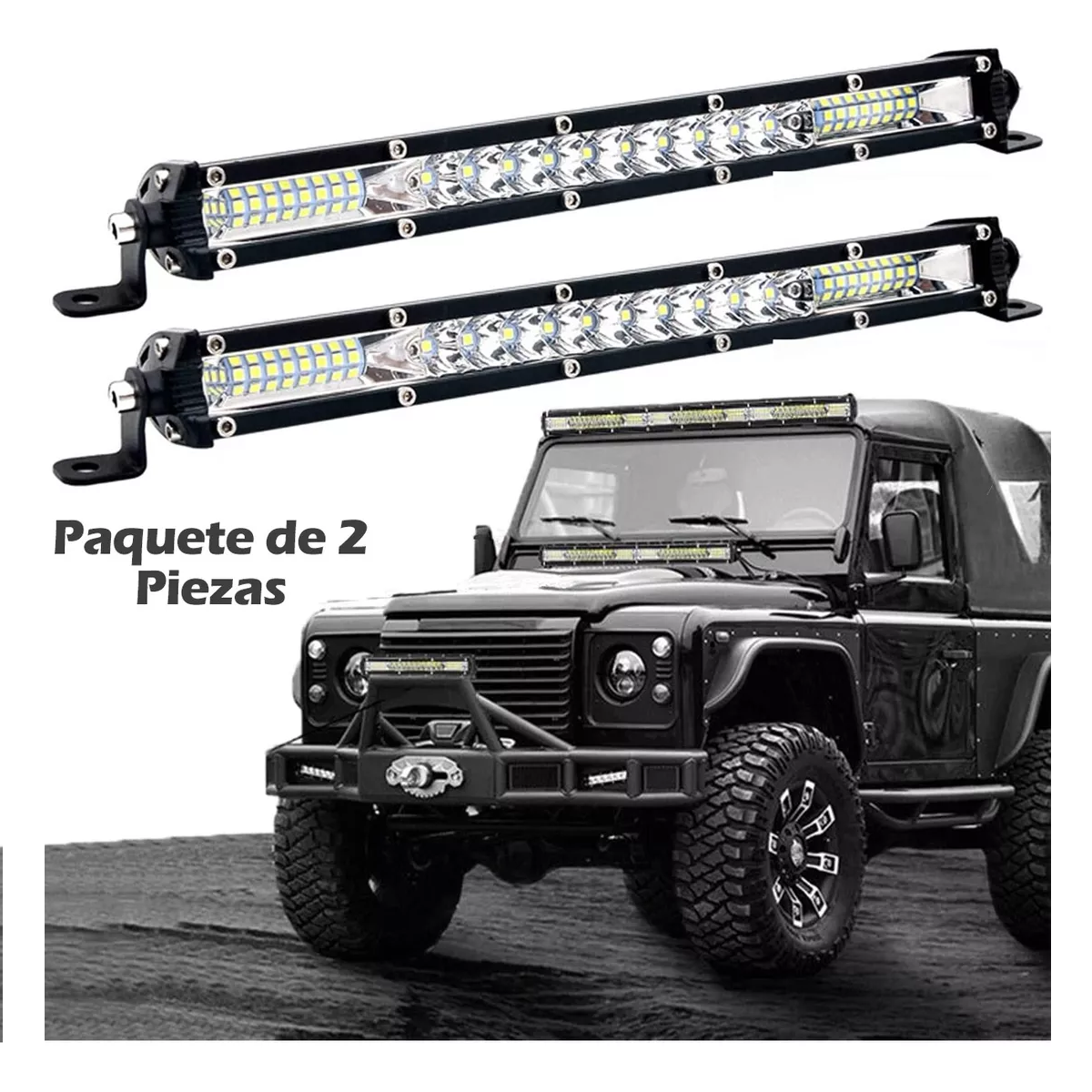 2 Barra De Luz Led 10 Pulgadas 26 Led 78w Jeep 4x4 Universal.
