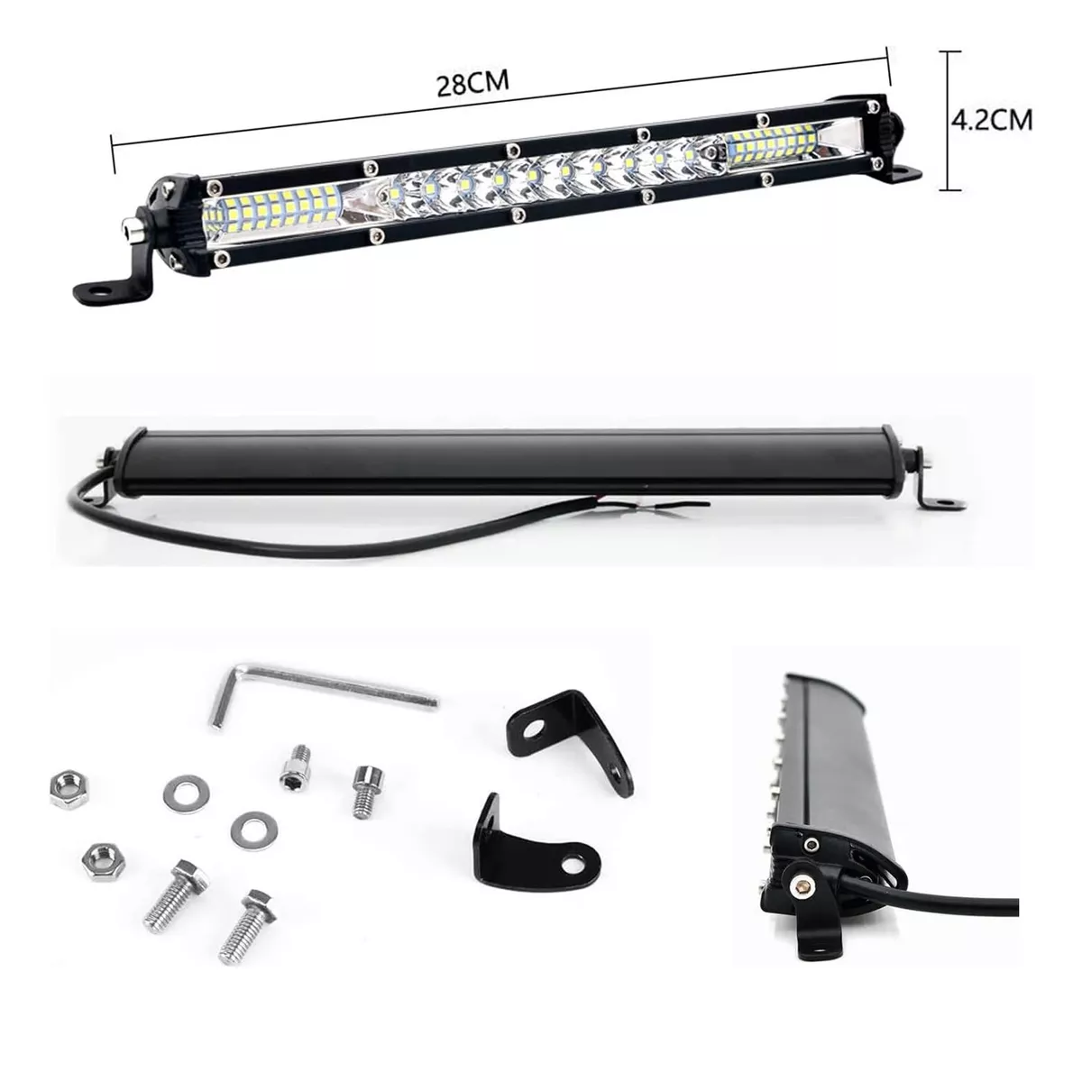 2 Barra De Luz Led 10 Pulgadas 26 Led 78w Jeep 4x4 Universal.