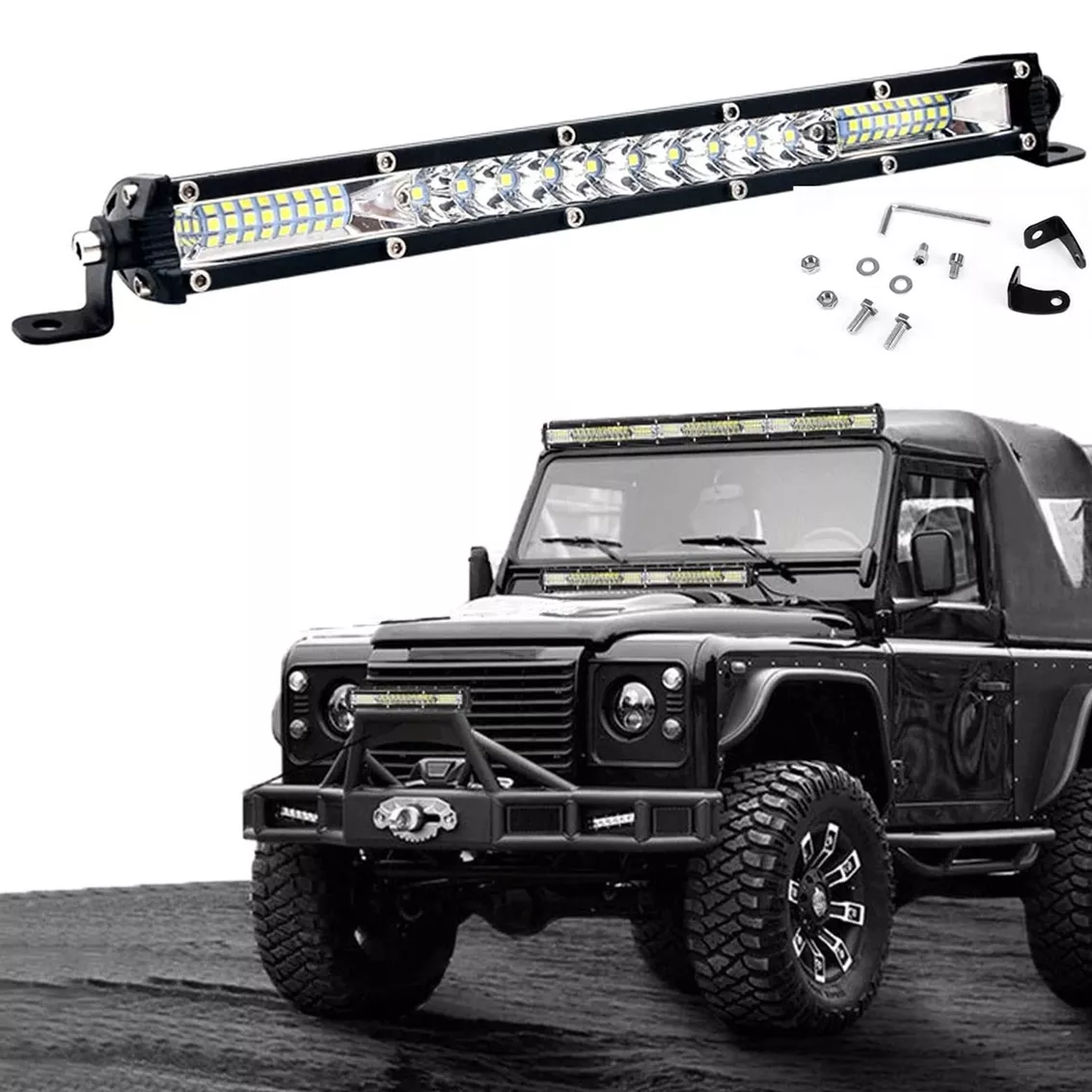 Barra De Luz Led 10 Pulgadas 26 Led 78w Jeep 4x4 Universal.