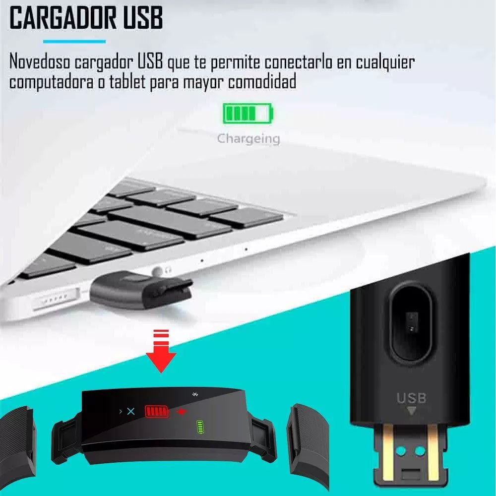 Smart Watch Band Y5 Inteligente Bluetooth Fitness Ip67 Android Smartband Azul