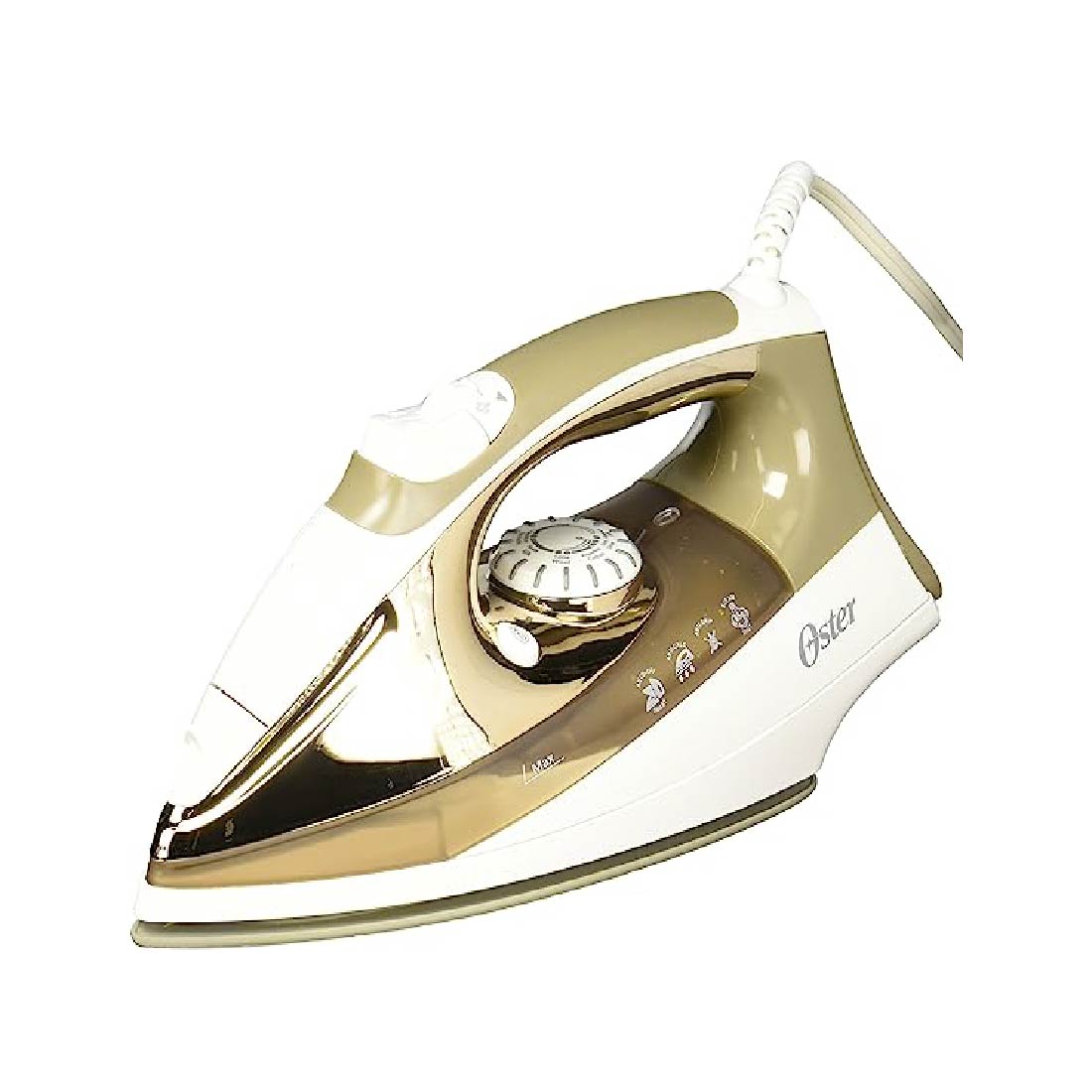 PLANCHA DE VAPOR SUELA CERAMICA DORADA/BLANCO OSTER