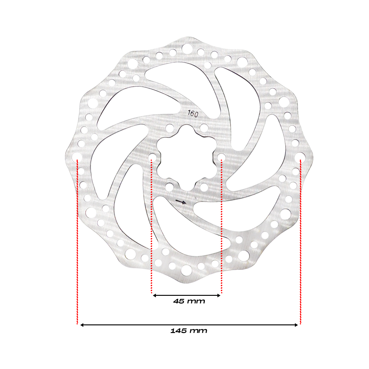 Freno de Disco Mecánico Rotores y Calipers Bicicleta Acero D160/t160
