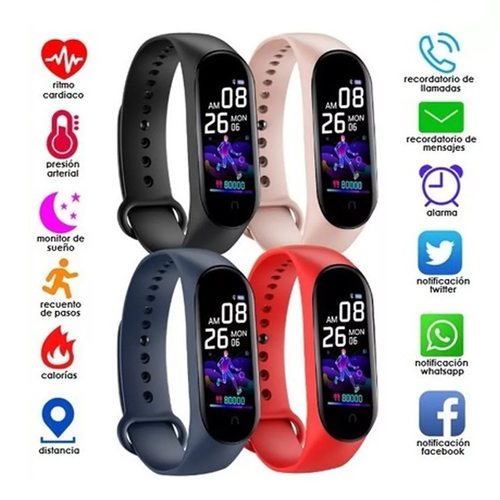 M5 Multicolor Smartband Bluetooth Pulsera Reloj inteligente - China Pulsera  Reloj inteligente y inteligente precio