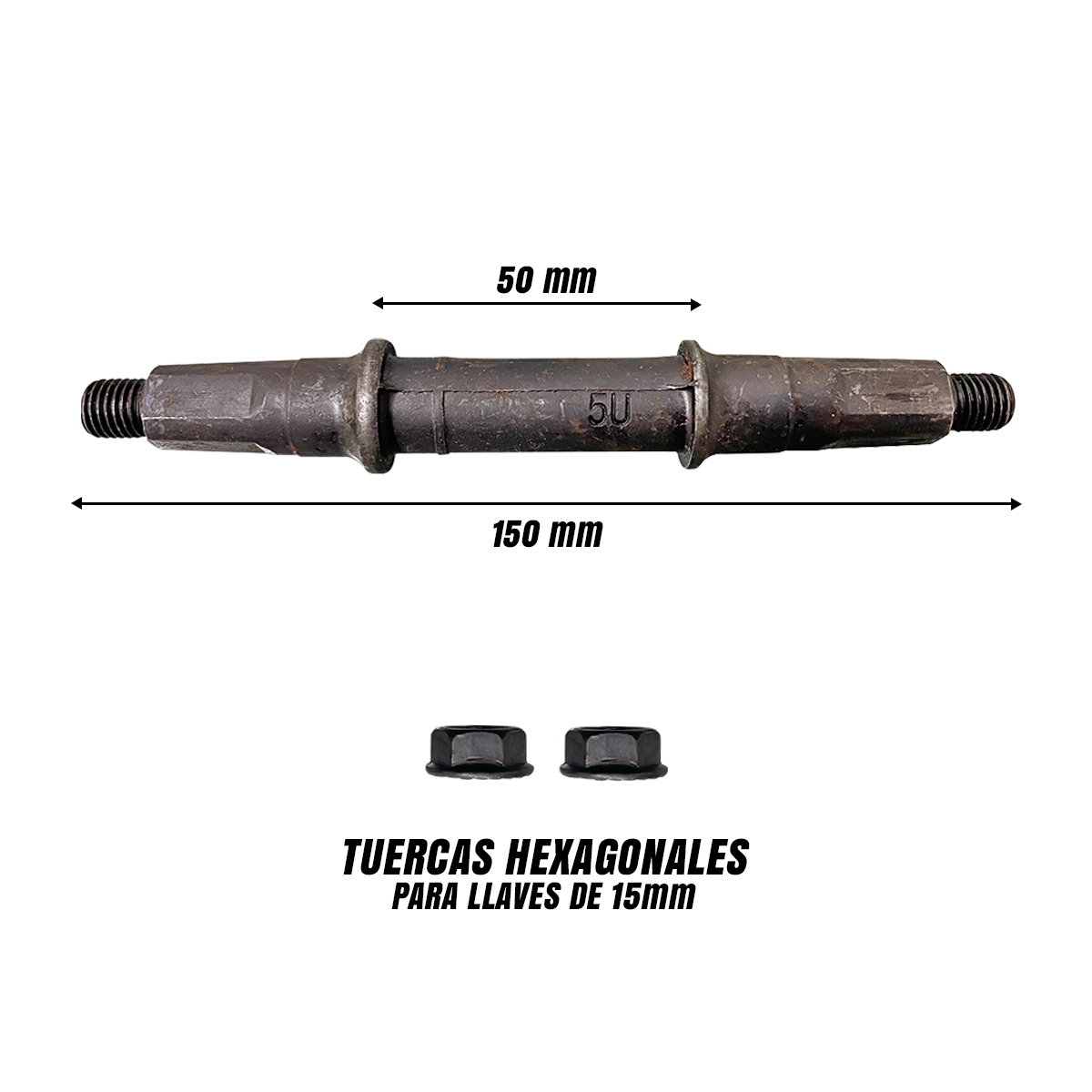 Eje De Centro Cuadrado Para Bicicleta (5u) 35-54-40.5