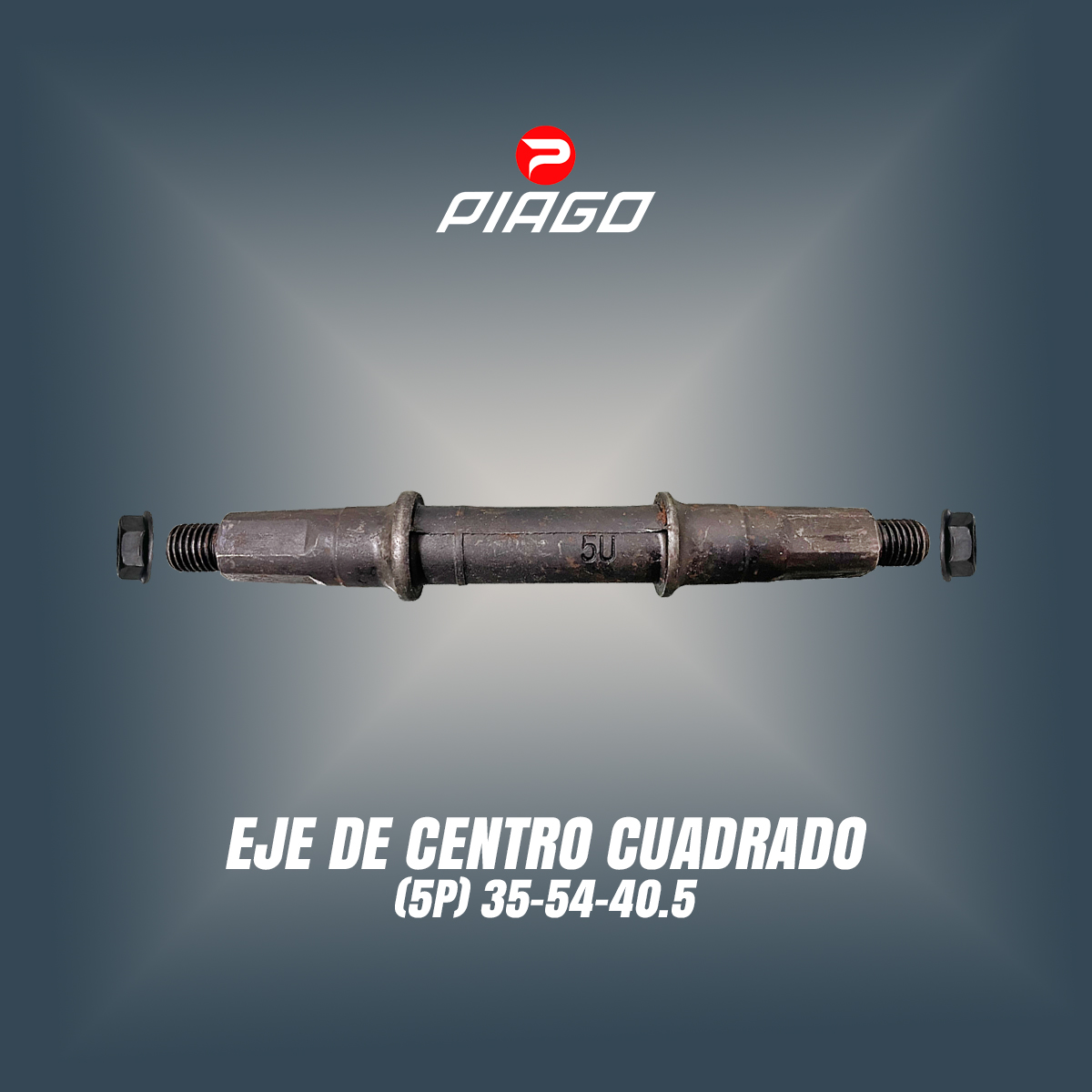 Eje De Centro Cuadrado Para Bicicleta (5u) 35-54-40.5