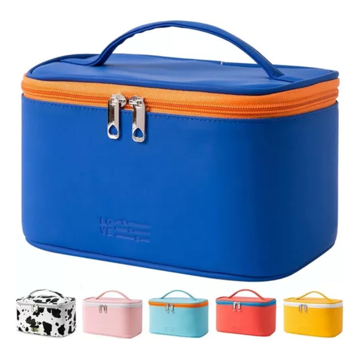 Bolsa De Maquillaje Cosméticos Viaje Organizador Impermeable Azul