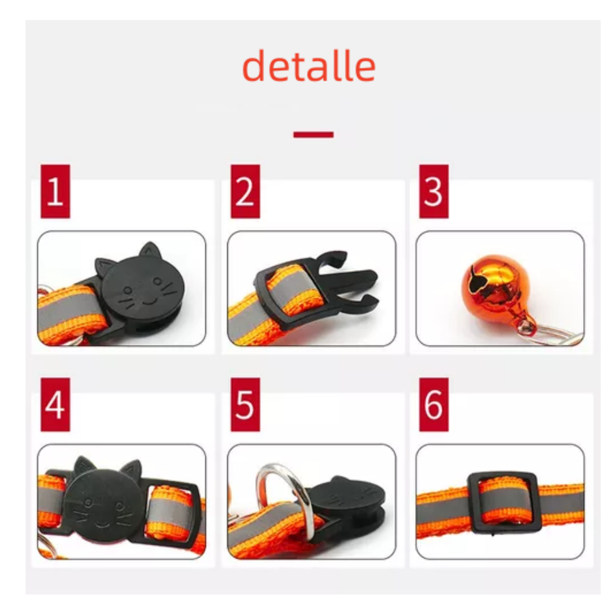 Collares Para Mascotas Ajustables Con Campana Y Reflexivo